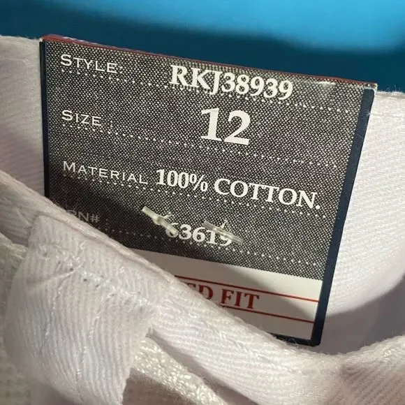 Beverly Hills Polo Club Bright White Cotton Belted Cargo Shorts Size 12 NWT - Picture 8 of 11